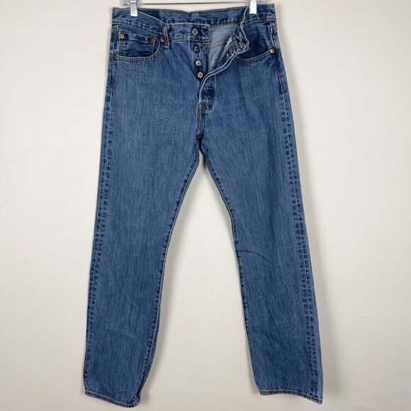 Levi's Other - Levis 501 Jeans 32x31* Blue Straight Button Fly American Medium Denim Mens
